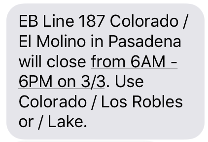 rider alert text
