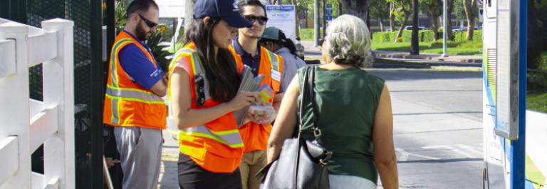 Members of our team will be at some bus stops and an online meeting.